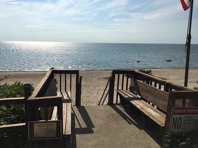 Stairs to beautiful beach