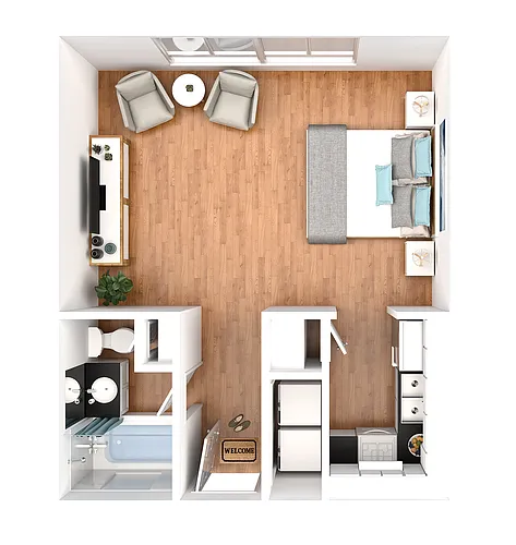 Floor plan Fairfax Studio