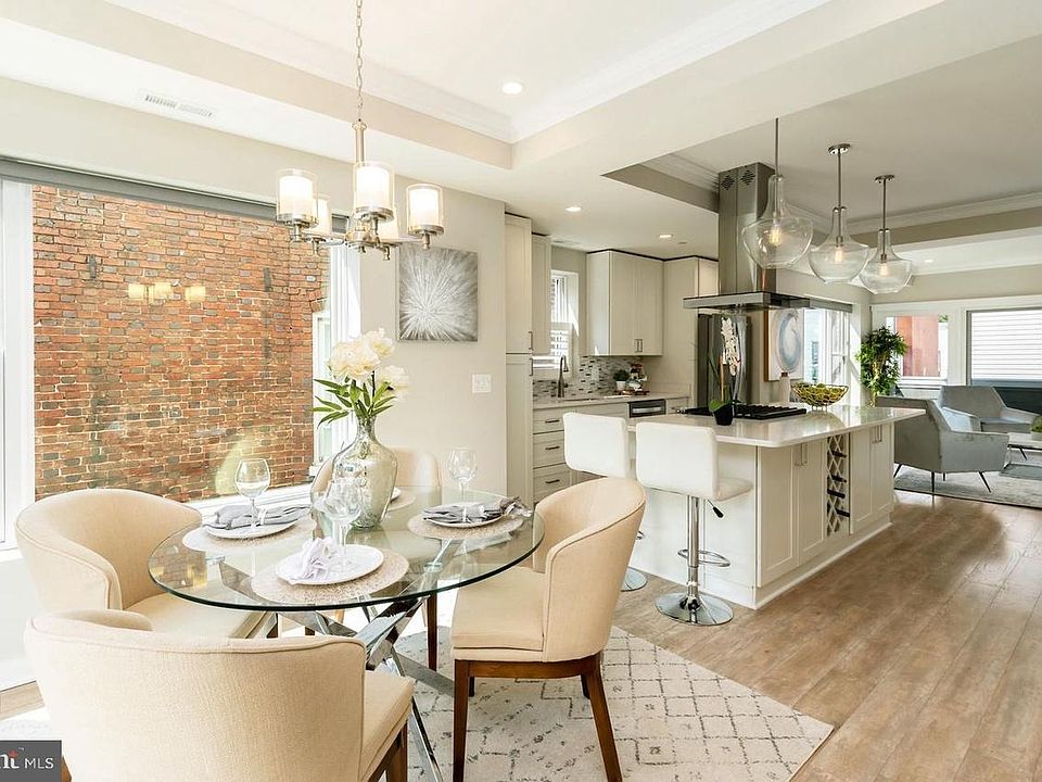 Open dining, kitchen and living area