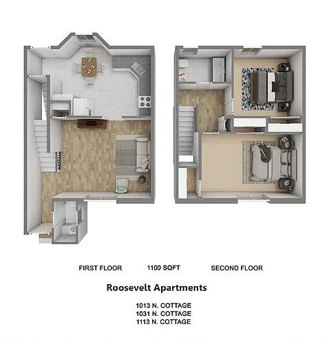 Floor plan 2x1.5 Townhome Reno (S)