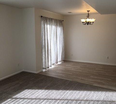 living room to dining room area