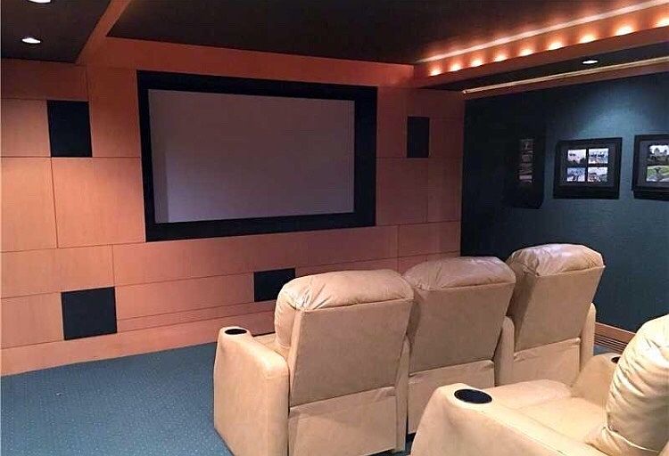 Downstairs home theater setup.