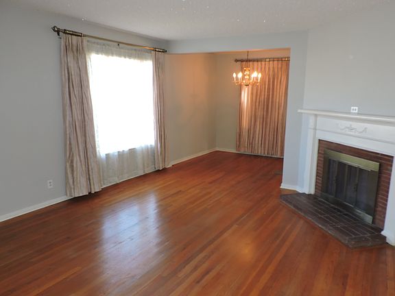 Living room with fireplace