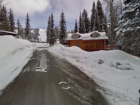 Winter north view ski hills