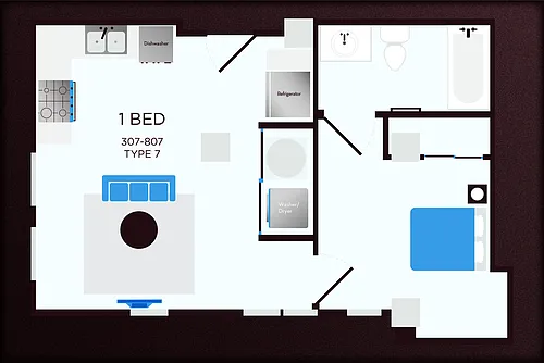 Floor plan 307-807_Type B