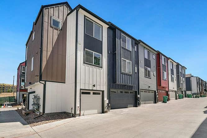 Back of building...white end unit
