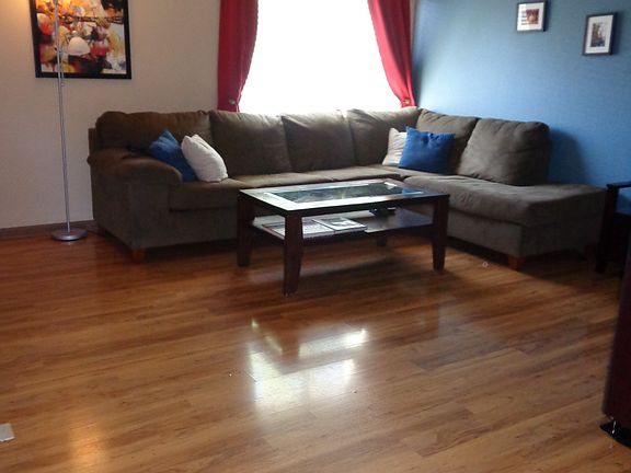Hard flooring in the living room