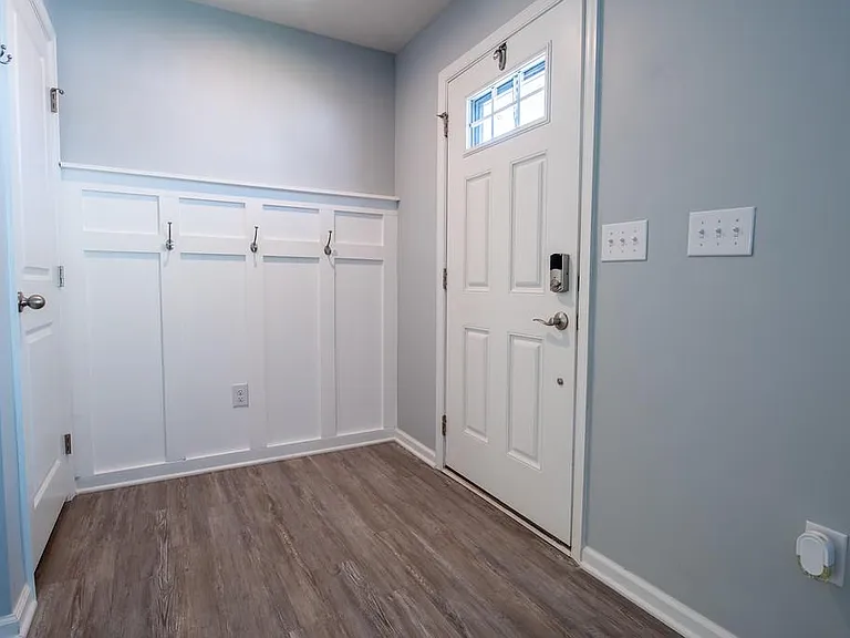 Board and Batten Entry. Perfect for Coats or Backpacks!