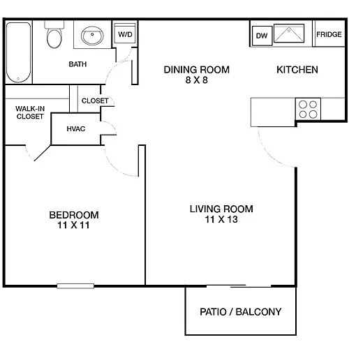 Floor plan The Spring Premier with Washer/Dryer