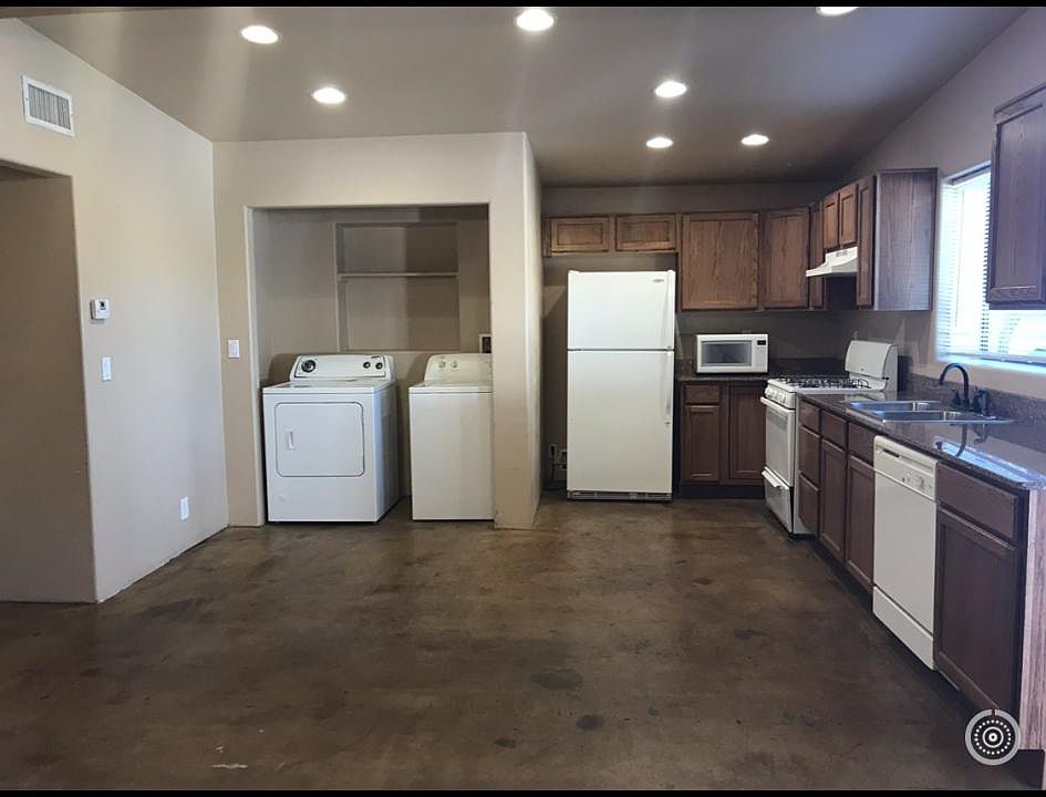 Kitchen and laundry room
