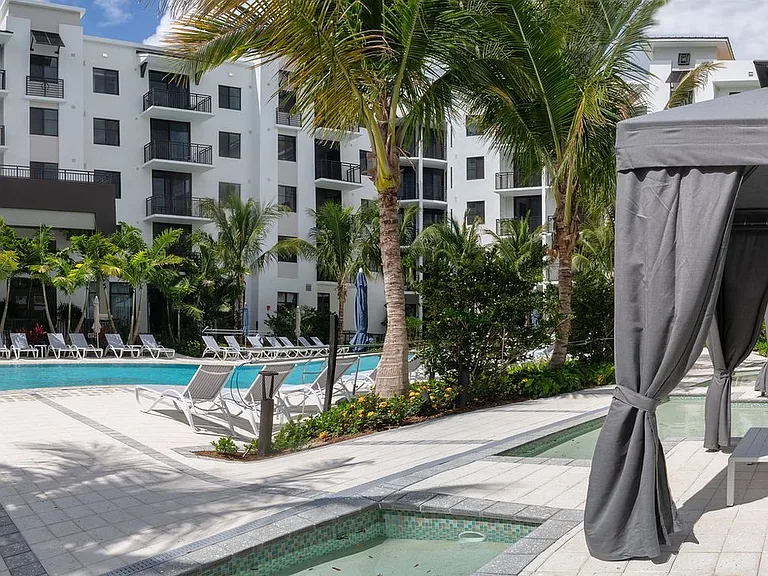 Cabanas with Water Fountains