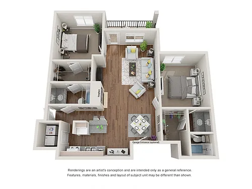 Floor plan 2 Bed 2 Bath King George