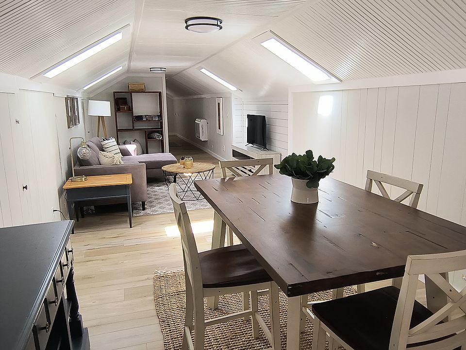 four person dining room with buffett storage cabinet