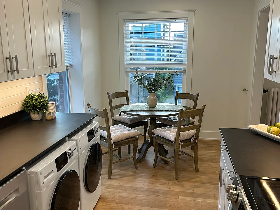 Full-size washer and dryer in unit