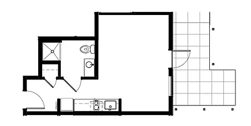Floor plan The Port Garder with Patio