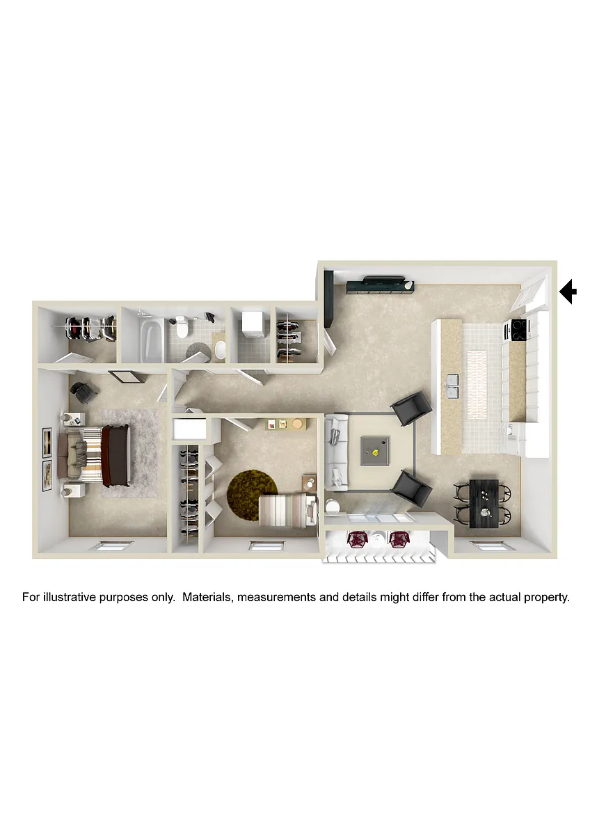 Floor plan Two Bedroom