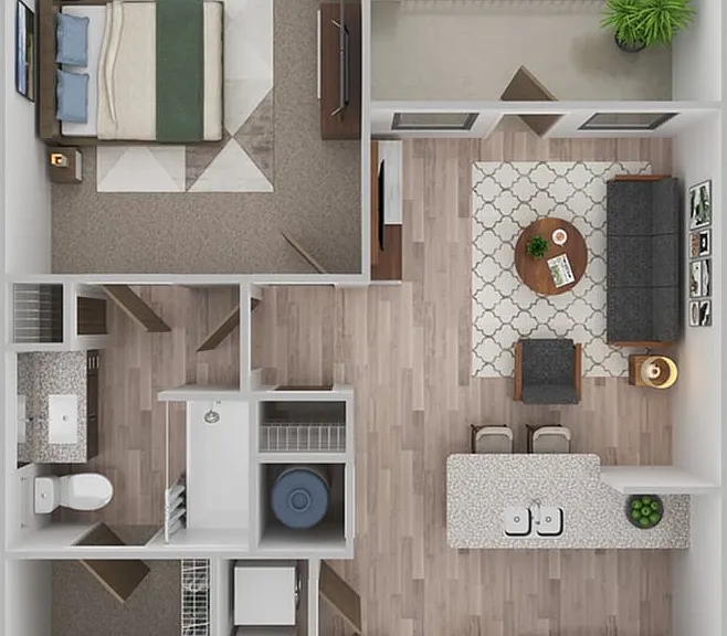 1 Bedroom | 1 Bath | 661 SF 1 Bedroom | 1 Bath | 661 SF
