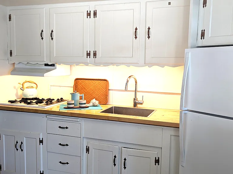 New countertops and sink.