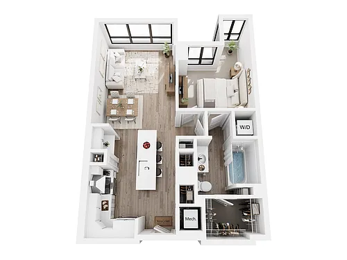 Floor plan 1 Bedroom C