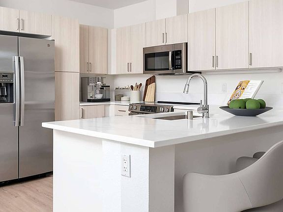 Luxury vinyl plank flooring in every room of the upgraded units in the North Building