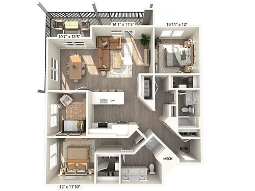 Floor plan B5D-Finish1-1423