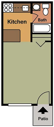 Floor plan Studio Renovated