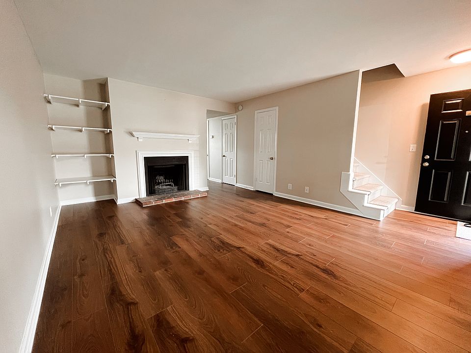 Large living room with fireplace