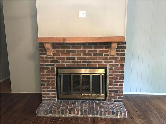 Wood burning fireplace