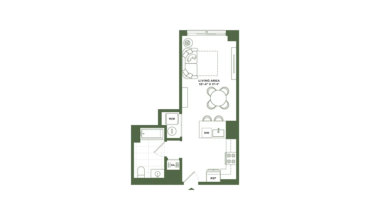 Floor plan Studio-S1