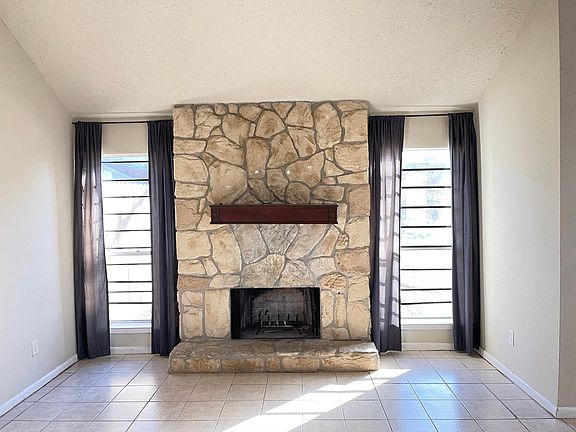 Beautiful natural stone fireplace