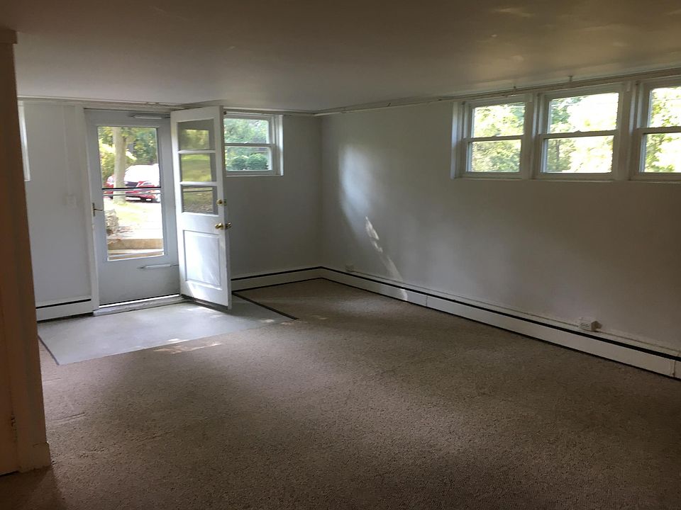 view from living/dining area to front door