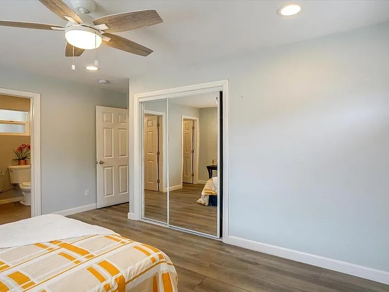 Master suite with own bathroom and entrance