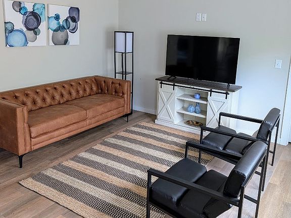 Living room with smart TV