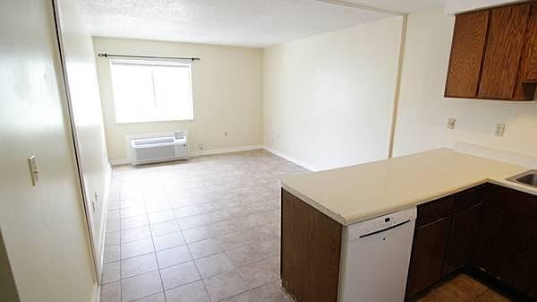 kitchen and living room