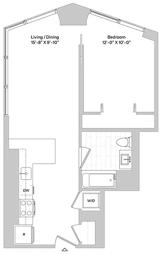 Floor plan A5 | 1 Bed | 1 Bath