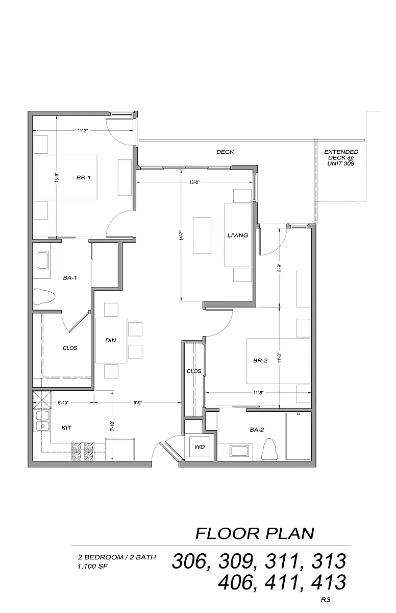 Floor plan 2 Bedroom