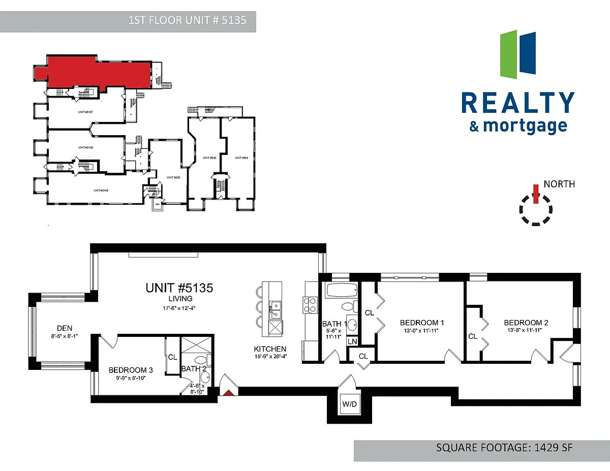Floor plan 3 Bed / 2 Bath 5135 1st