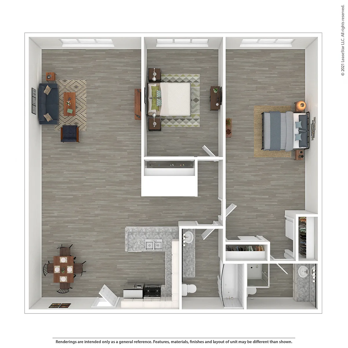 Floor plan Two Bedroom - 1