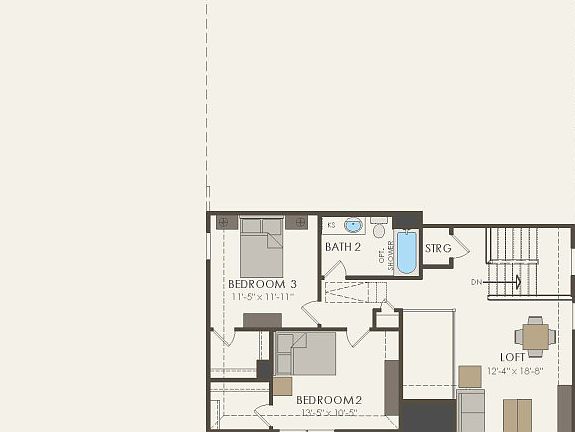 Second Floor 3 br 2.5 ba