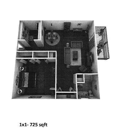 Floor plan 1x1 9th