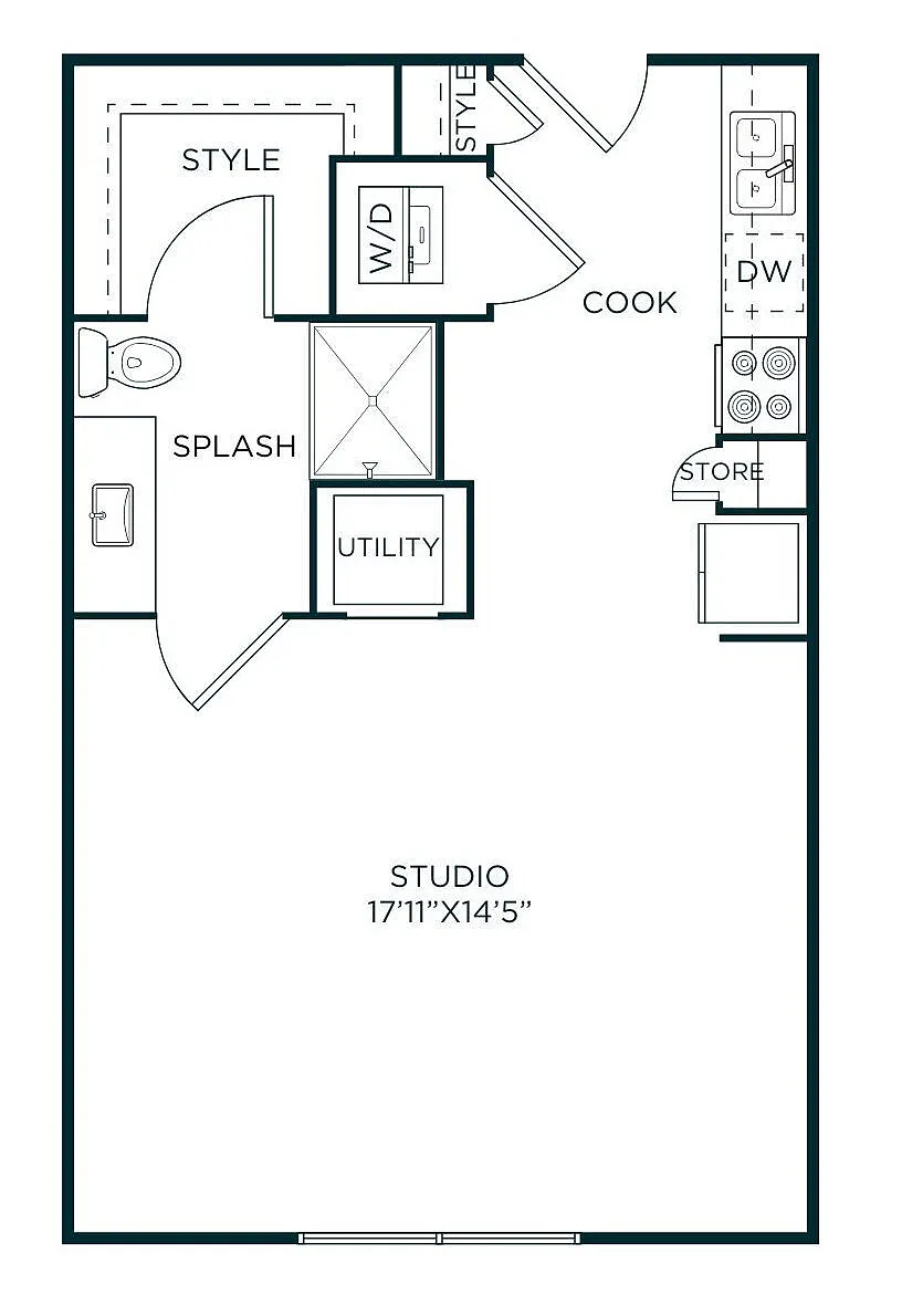 Floor plan Studio B