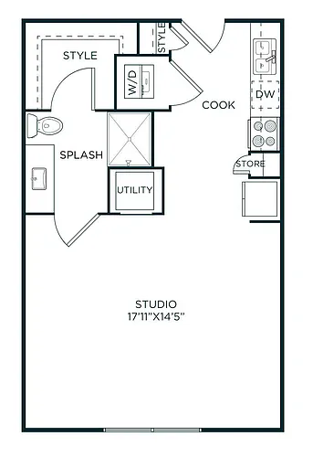 Floor plan Studio B