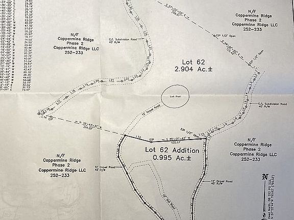 Parcel includes 62&62Add