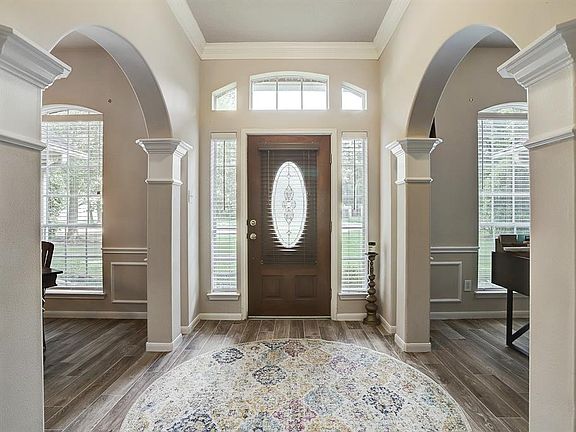 Bright and beautiful entry with lots of natural light that flows into the home.