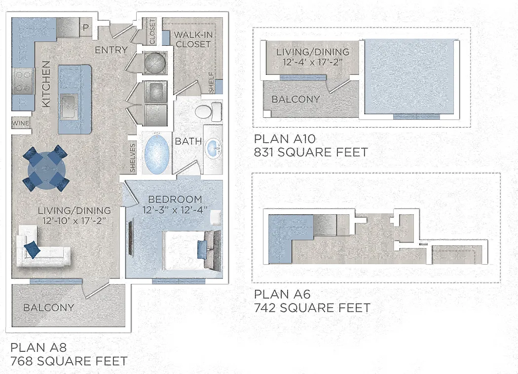 Floor plan A6 A8 A10