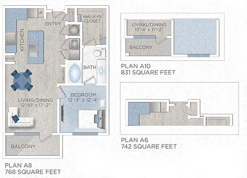 Floor plan A6 A8 A10
