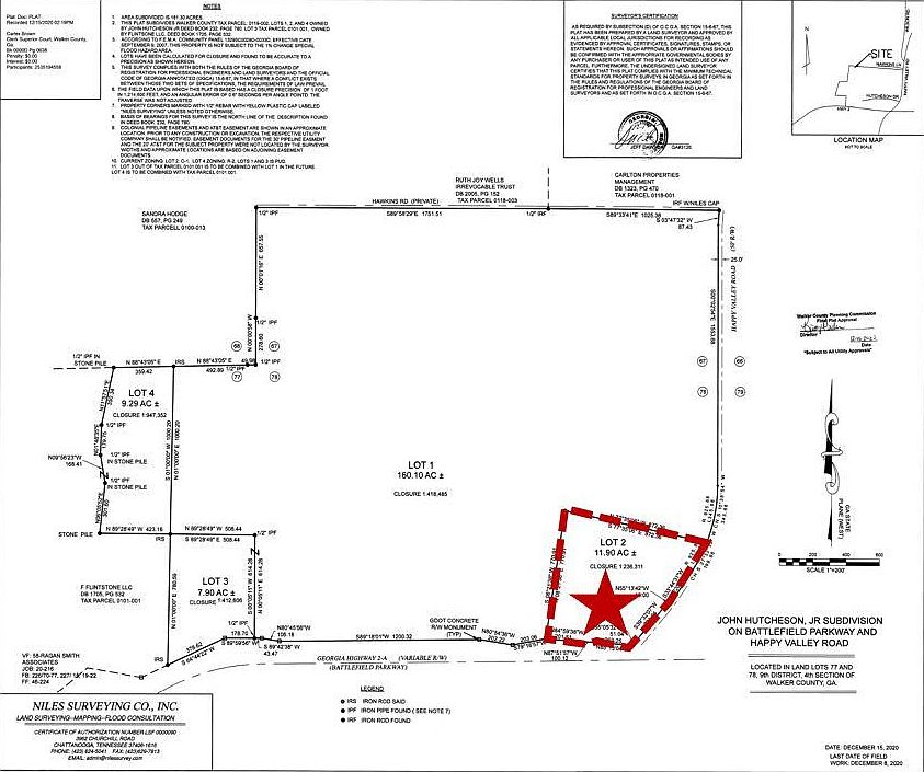 180 Battlefield & Happy Valley Rd, Rossville, GA 30741 MLS 1372672