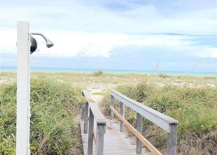 walkway to the private Golden beach