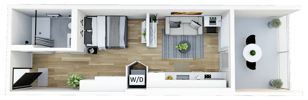 Floor plan Junior 1 Bedroom