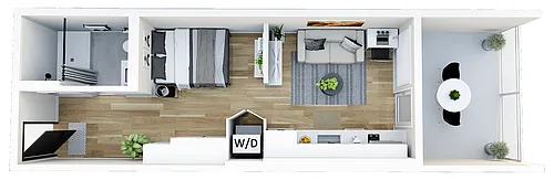 Floor plan Junior 1 Bedroom